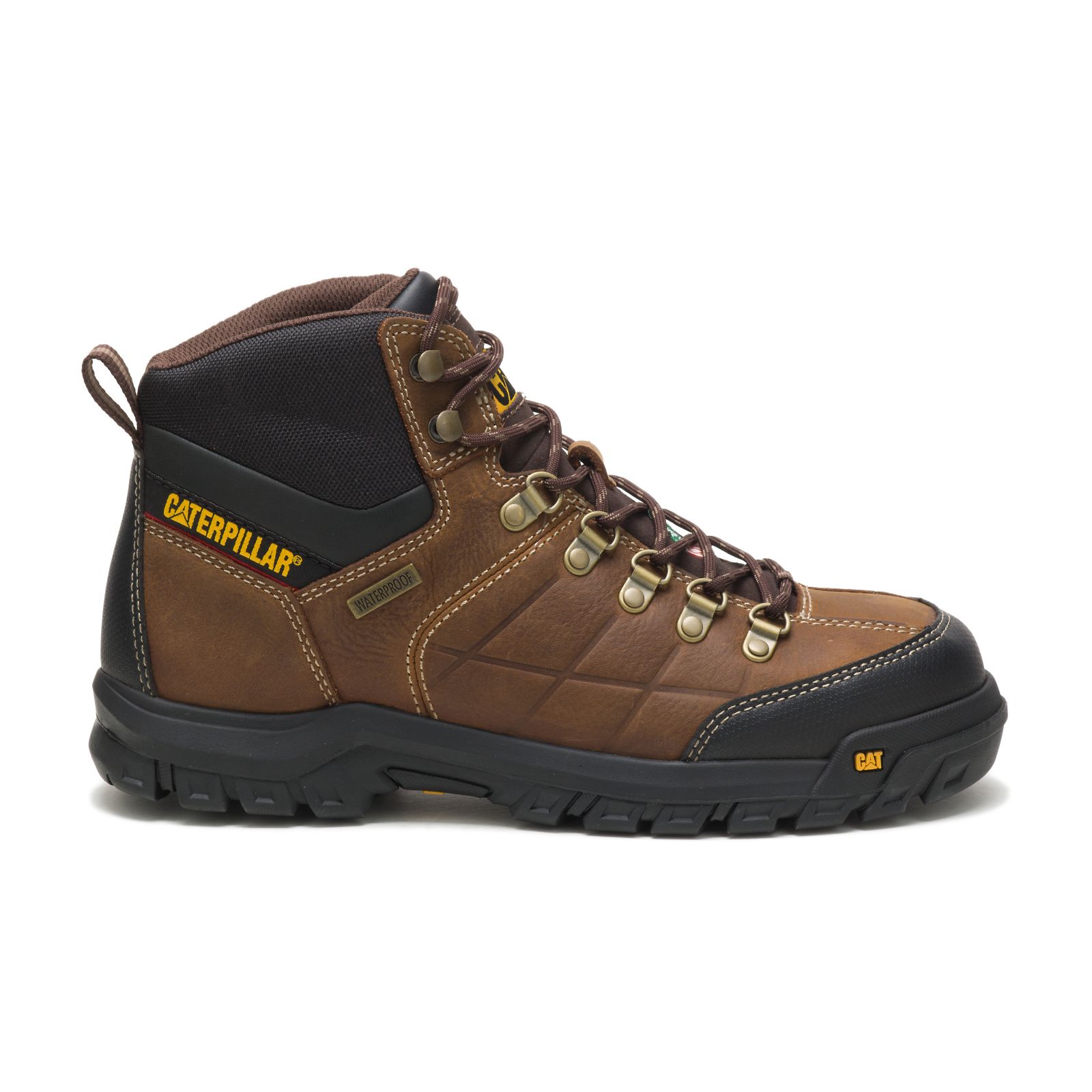 Caterpillar Threshold Waterproof Steel Toe Csa Philippines - Mens Work Boots - Brown 84136DCWU